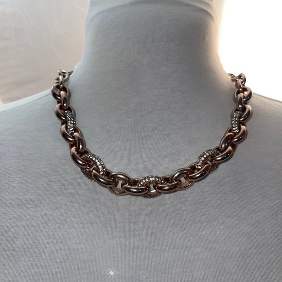 Gold Toned Chunky Link Necklace - Picture 6 of 10